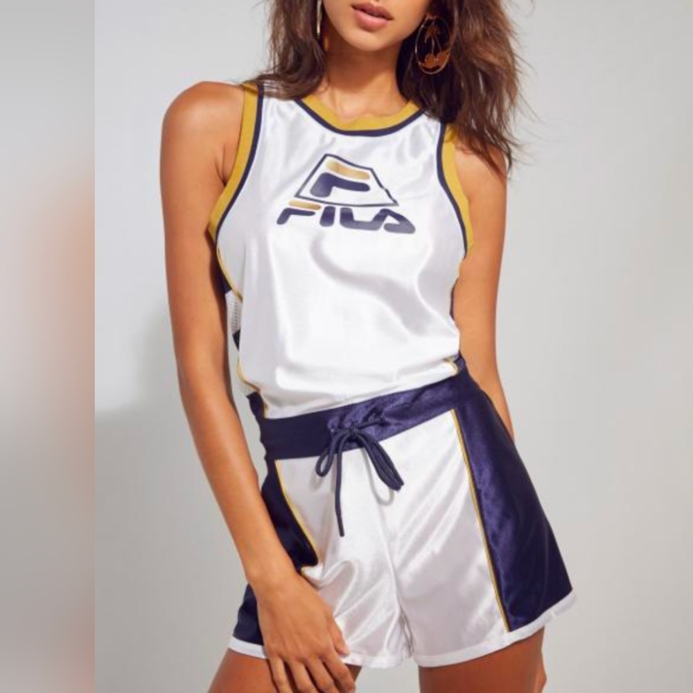 FILA + Urban Outfitters Basketball Drawstring Romper Size Small